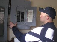 Inspecting the electrical panel